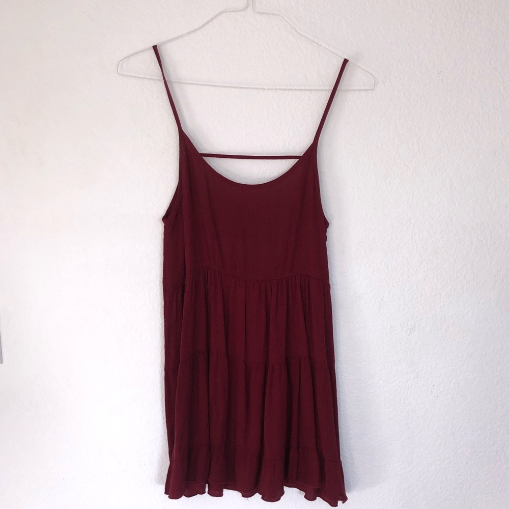 Maroon Flowy Dress
